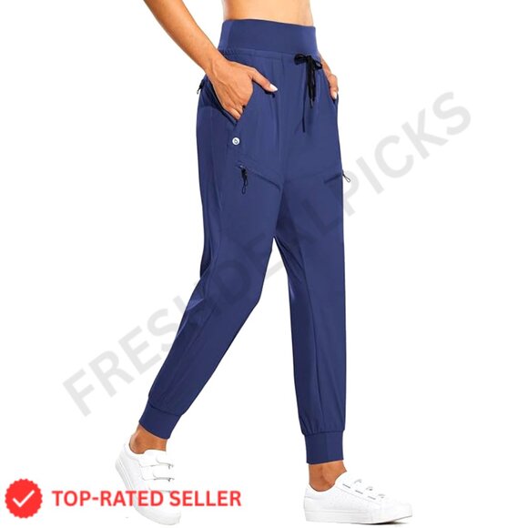 Lightweight Joggers High Waist Quick Dry UPF50+ Hiking Athletic Travel Pants
